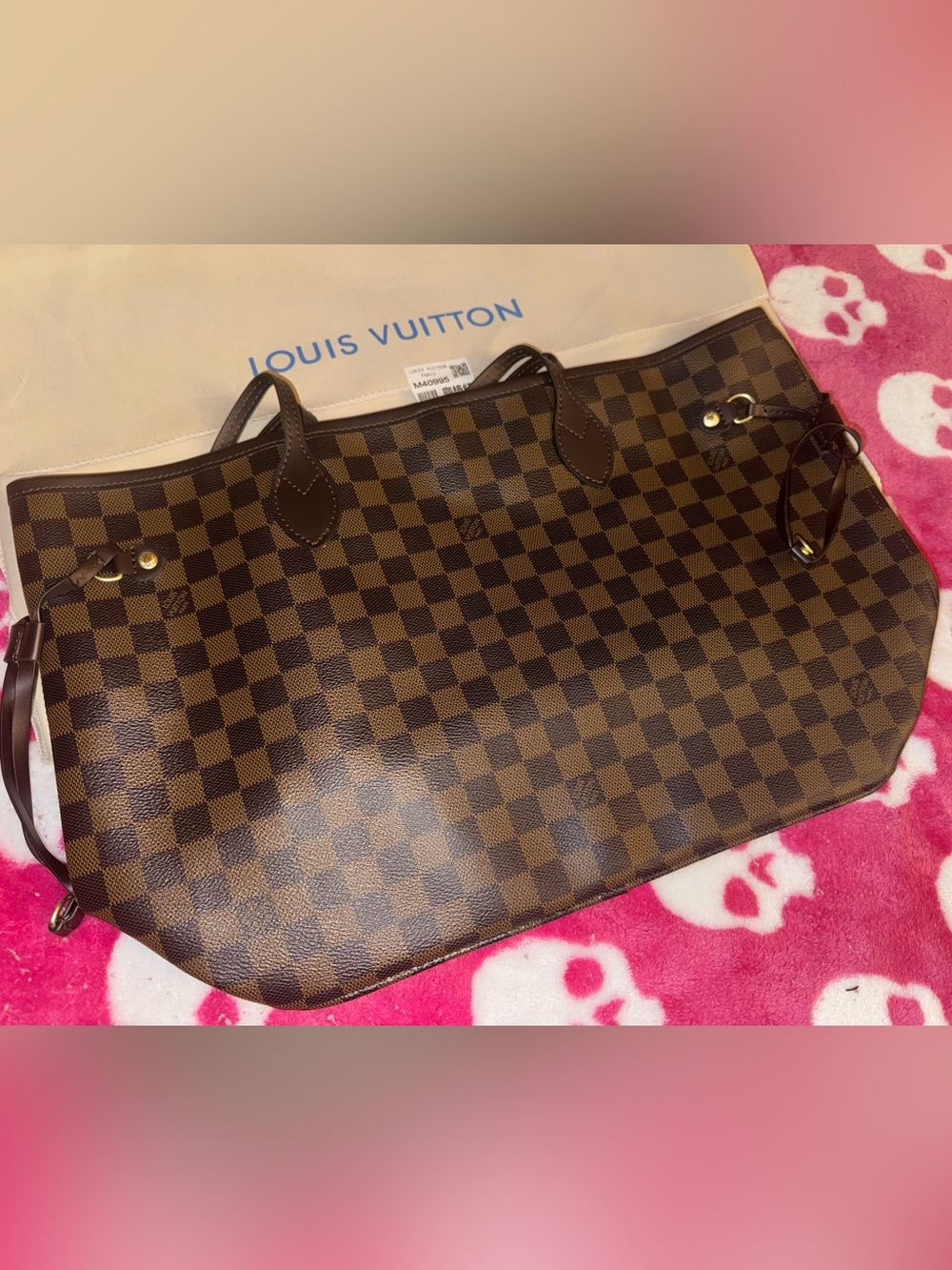 Louis Vuitton Brown Damier Ebene Canvas Tote